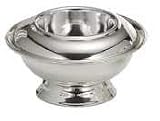 Noblesse Stainless Steel Supreme Bowl w Base- SPECIAL ORDER by Oneida Dinnerware