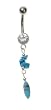 Sterling Silver Belly Ring with CZ Sterling Silver Belly Ring with CZ