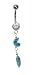 Sterling Silver Belly Ring with CZ