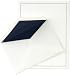 Navy Triple Hairline Pearl White Half Sheets