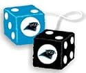 Official NFL National Football League Licensed Team Logo Fuzzy Dice shape Mirror Danglers - Carolina Panthers
