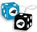 Official NFL National Football League Licensed Team Logo Fuzzy Dice shape Mirror Danglers - Carolina Panthers