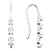 14K White or Yellow Gold Three-Stone Princess Cut Diamond Earrings - 0.46 Ct., 0.70 Ct., 1.08 Ct. or 1.66 Ct. (ALSO AVAILABLE WITH GEMSTONES)