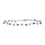 0.11 Ct Diamond & 1.02 Cts Aquamarine Bracelet in 14K White Gold