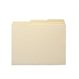 File Folders, 1/3 Assorted Tabs, Expands to 3/4", Letter Size, Manila, 100/Box CEB03423