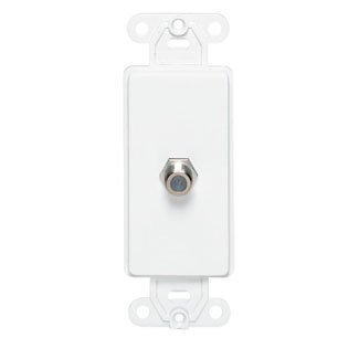 Leviton 40681-W F connector, DECORA (R) Brand (R) Insert, White
