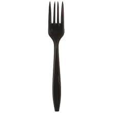 Dixie PFH51 Heavy Weight Polypropylene Fork, 6" Length, Black (Case of 1,000)