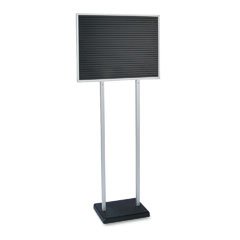 Double-Sided and Double-Pedestal Magnetic Letter Board, 5' High, 24x18 QRT3040M