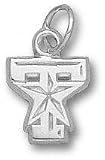 Texas A&M Aggies Solid Sterling Silver ''T'' Star Logo 3/8'' Pendant