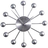 Infinity Instruments Small Orbit Wall Clock (Silver)