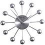 Infinity Instruments Small Orbit Wall Clock (Silver)