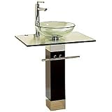 Unique Bathroom Vanity & Vessel Sink Vanities Glass Pedestal