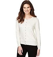 Bobble Button Stud Embellished Cardigan