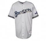 Milwaukee Brewers Road Grey Authentic MLB Jersey