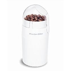 Proctor Silex E160B Fresh Grind Coffee Grinder, White