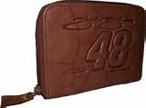 Jimmie Johnson Brown Leather Key and Coin Wallet