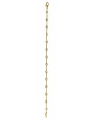 1 Carat 14 Section Bezel Set Diamond Chain Bracelet 14K Yellow Gold