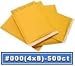 Kraft Paper Self Sealing Bubble Mailers Size #000 (4x8)