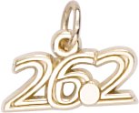 Marathon 26.2 Plain Charm by Rembrandt Charms