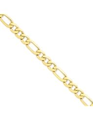 14k Gold 8.75mm Concave Open Figaro Link Chain 18 Inches