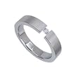 Stainless Steel Ring with Cubic Zirconia - Size: 8-12