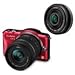 Panasonic Lumix DMC-GF3 12MP Digital SLR Camera (Red Body + 14 f/2.5 + 14-42mm Double Lens Kit)