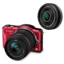 Panasonic Lumix DMC-GF3 12MP Digital SLR Camera (Red Body + 14 f/2.5 + 14-42mm Double Lens Kit)
