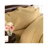 1200 Series 4pc KING SIZE Microfiber Bed Sheet Set,Deep Pocket, GOLD