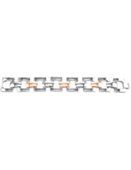 Stainless Steel Link Bracelet 08.00 Inch Rose Immerse lating B739