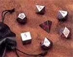 Genuine Hematite Dwarven Stones 12mm Dice Set