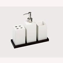 LUXURY City 3pc Rectangle Solid Wood / Metal Square Accessory Set Collection by Roper Rhodes