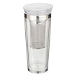 Trudeau Tea-riffic 16-Ounce Travel Tea Tumbler, Clear