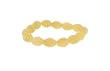 Yellow Jade Melon Corrugated Stretch Bracelet - 10 x 13mm