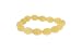 Yellow Jade Melon Corrugated Stretch Bracelet - 10 x 13mm