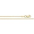 14k Yellow Gold Diamond-Cut Wheat Chain Necklace 18 Inch