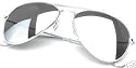 Klassische Pilotenbrille verspiegelt, silber