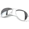Klassische Pilotenbrille verspiegelt, silber