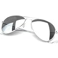 Klassische Pilotenbrille verspiegelt, silber
