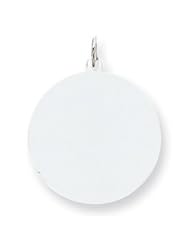 Sterling Silver Engraveable Round Disc Charm