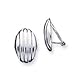 14k White Gold Non-pierced Fancy Omega Back title=