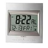 Howard Miller® Radio-Contrl QTZ Rectgl Wall Or Table Alarm, Atomic, Sil/Titanium - Same Day Shipping (orders by 3 pm), Next Day Delivery (in most cases)