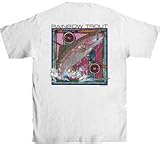 Flying Fisherman Native Angler Collection Rainbow on Fly Short Sleeve Tee Shirt TP1567 X-Large