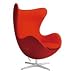 Lexington Modern Arne Jacobsen Egg Chair, Red