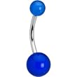 Bold Blue Belly Button Ring