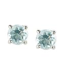 Aquamarine Birthstone Post Earrings