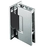 CRL Geneva 037 Series Brushed Pewter Wall Mount Full Back Plate Standard Hinge