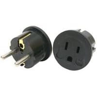 American to German Grounded Plug Adapter by Power Bright