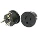 American to German Grounded Plug Adapter