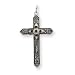 Sterling Silver Synthetic September BirthStone Cross with 20 Inch Sterling Silver Chain