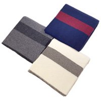 U.S. Cavalry - Navy / Brick Red Civil War Replicated 100% Wool Blanket